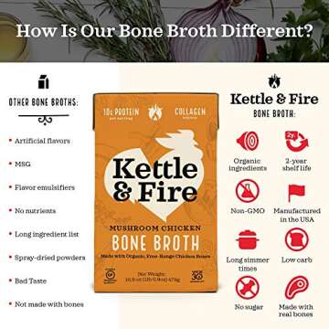 Kettle and Fire Bone Broth Variety Pack - Healthy & Versatile