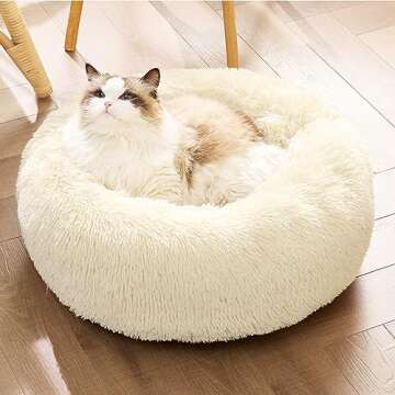 Deluxe Calming Cat Bed - Soft, Washable & Cozy Spot