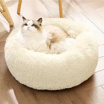 Deluxe Calming Cat Bed - Soft, Washable & Cozy Spot