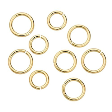 100pcs Adabele Authentic Gold Plated Sterling Silver Open Jump Rings 6mm Jump Rings (Wire 0.6mm/22 G...