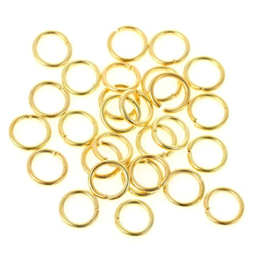 100pcs Adabele Gold Plated Sterling Silver Jump Rings