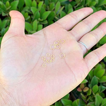 100pcs Adabele Gold Plated Sterling Silver Jump Rings