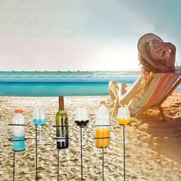 Urban Deco Outdoor Drink Holder Set for Beach and Yard