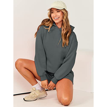 Buy ANRABESS 2 Piece Outfit Hoodie and Shorts Set