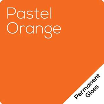 (10 Sheets) Oracal 651 Pastel Orange Adhesive Craft Vinyl for Cricut, Silhouette, Cameo, Craft Cutters, Printers, and Decals - 12" x 12" - Gloss Finish - Outdoor and Permanent