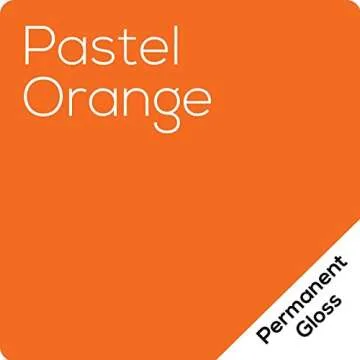 (10 Sheets) Oracal 651 Pastel Orange Adhesive Craft Vinyl for Cricut, Silhouette, Cameo, Craft Cutters, Printers, and Decals - 12" x 12" - Gloss Finish - Outdoor and Permanent