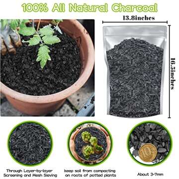 Legigo 8QT All Natural Horticultural Charcoal- Activated Hardwood Plant Charcoal for Soil Amendment,...