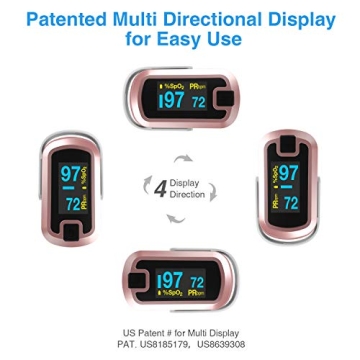 MIBEST OLED Finger Pulse Oximeter - Accurate Dual Color Monitoring