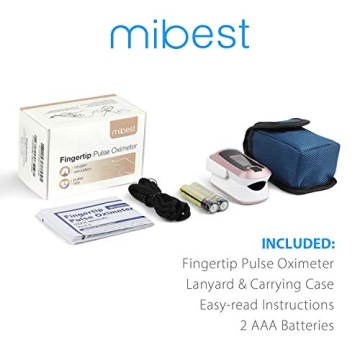 MIBEST OLED Finger Pulse Oximeter - Accurate Dual Color Monitoring