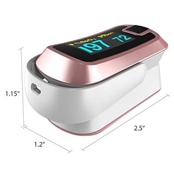 MIBEST OLED Finger Pulse Oximeter - Accurate Dual Color Monitoring