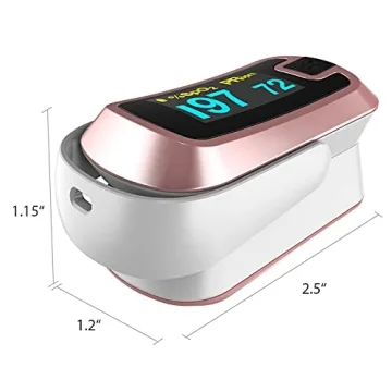 MIBEST OLED Finger Pulse Oximeter - Accurate Dual Color Monitoring