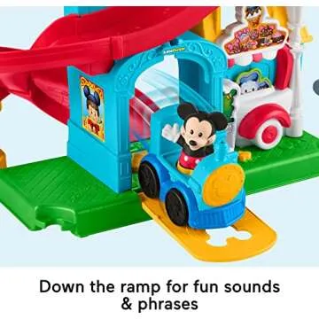 Fisher-Price Little People Toddler Toy Disney Mickey & Friends Playset with Sounds & Phrases for Pretend Play Kids Ages 18+ Months