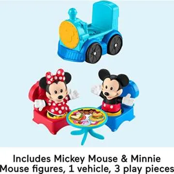 Fisher-Price Little People Toddler Toy Disney Mickey & Friends Playset with Sounds & Phrases for Pretend Play Kids Ages 18+ Months