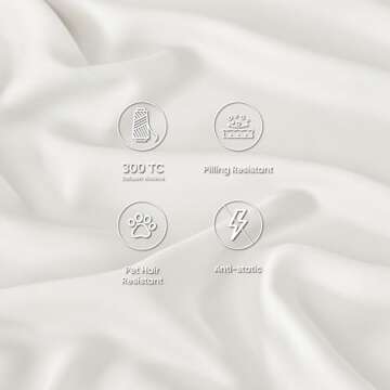 GOKOTTA King Size Bed Sheets 4 Piece Set, 100% Rayon Derived from Bamboo, Cooling for Hot Sleepers-Luxury Breathable Soft Sheets, Deep Pocket 16" Fitted Sheet with Elastic Corner Straps, Cream White