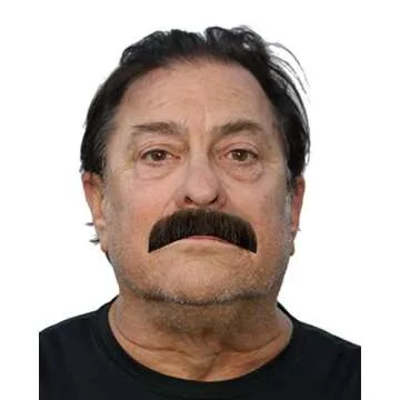 City Costume Wigs Freddie Burt Downturn Human Hair Mustache (Dark Brown)