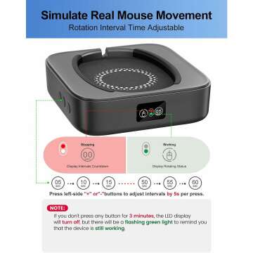 Silent Mouse Jiggler with Adjustable Timer for Productivity