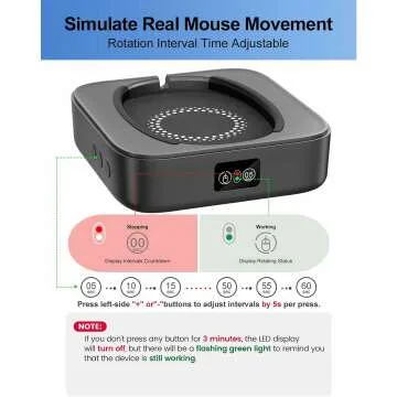 Silent Mouse Jiggler with Adjustable Timer for Productivity