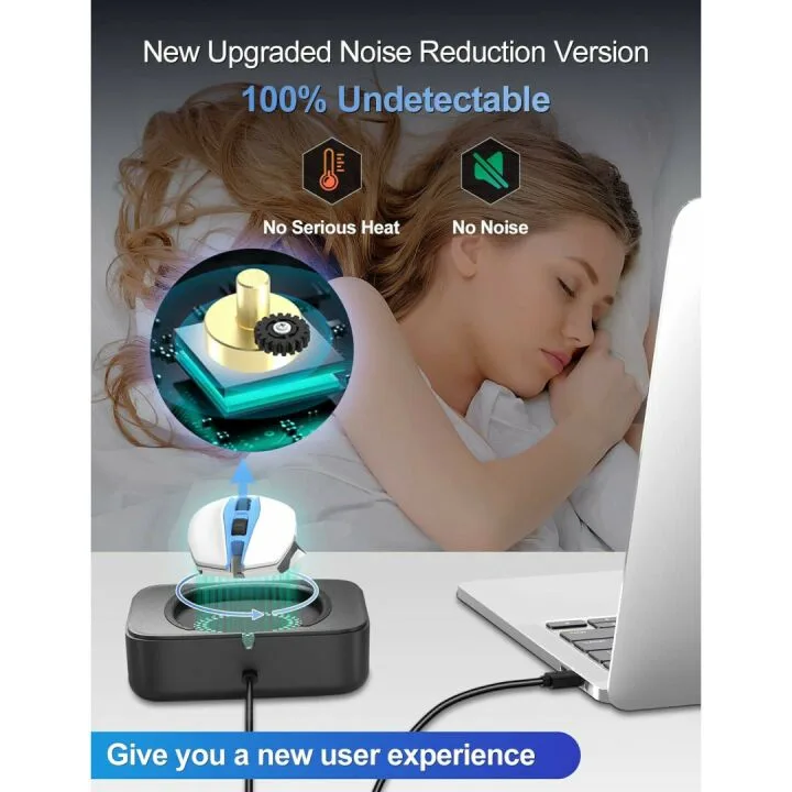 Silent Mouse Jiggler with Adjustable Timer for Productivity