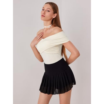 CIDER Women's French Riviera Vacation Solid Off-shoulder Bodysuit: Khaki, Small