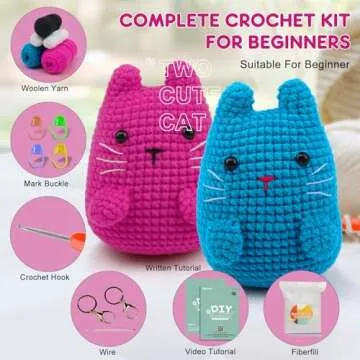 Faircosy Crochet Kit for Beginners - Crochet Animal Kits & Tools for Knitting