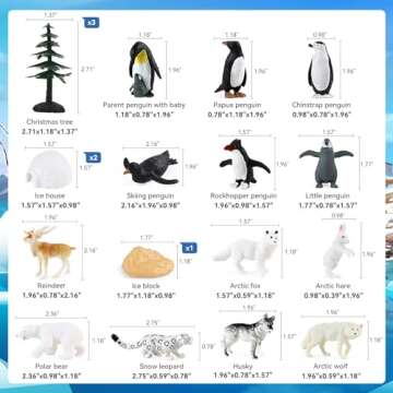 Yichushisu Arctic Animal Toys Set for Kids | 27 Pieces
