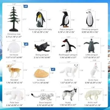 Yichushisu Arctic Animal Toys Set for Kids | 27 Pieces