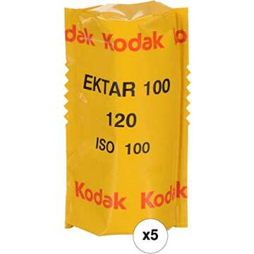 Kodak Professional Ektar Color Negative Film ISO 100, 120 Size, Propack of 5, *USA*