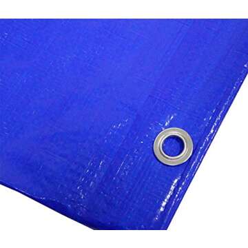 Star Plover Heavy Duty Poly Tarps 15x20 Feet Blue Waterproof Durable PE Tarps Roof Boat Tent Outdoor...