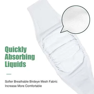 Wegreeco Jeans Washable Male Dog Diapers (Pack of 3) - Washable Male Dog Belly Wrap (Large - 18"- 21" Waist)