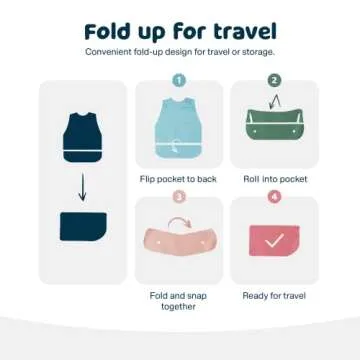 Tiny Twinkle Mess Proof Baby Bib - Waterproof Baby Apron - Machine Washable - PVC, BPA, & Phthalate Free - Great Travel Bib for Baby Eating - Baby Food Bibs (Cinnamon, Small 6-24 Months)