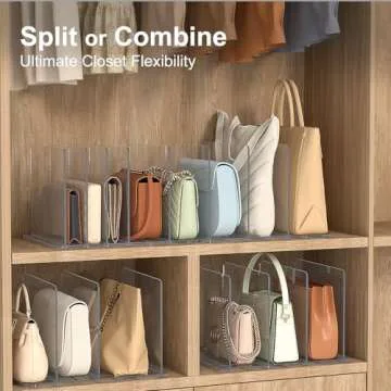 SortNStore Adjustable Purse Organizer for Perfect Closet