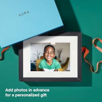 Aura Mason WiFi Digital Picture Frame | Wirecutter's Best Digital Frame for Gifting | Send Photos from Your Phone | Quick, Easy Setup in Aura App | Free Unlimited Storage | White
