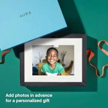 Aura Mason WiFi Digital Picture Frame | Wirecutter's Best Digital Frame for Gifting | Send Photos from Your Phone | Quick, Easy Setup in Aura App | Free Unlimited Storage | White