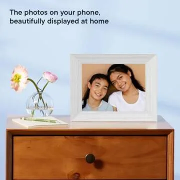 Aura Mason WiFi Digital Picture Frame | Wirecutter's Best Digital Frame for Gifting | Send Photos from Your Phone | Quick, Easy Setup in Aura App | Free Unlimited Storage | White
