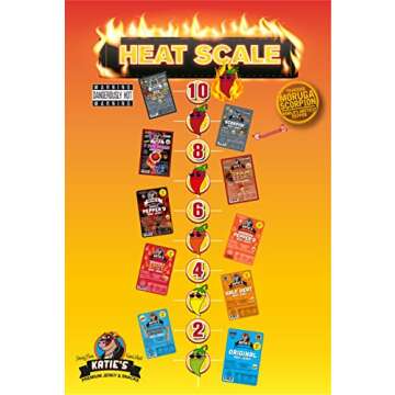 Katie's Beef Jerky - Super Spicy Packs, includes Scorpion, Reaper, Ghost, Habanero and Cayenne Beef ...