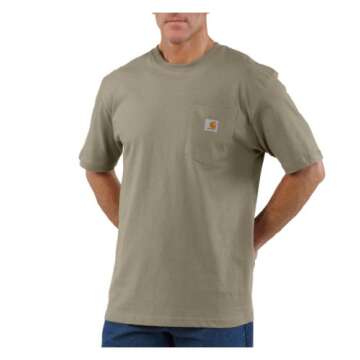 Carhartt Men's Loose Fit Heavyweight Short-Sleeve Pocket T-Shirt - Classic Durable Comfort