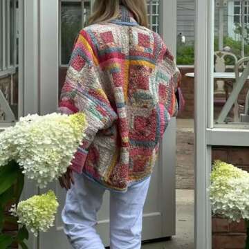 Thopavenoir Women Cropped Floral Puffer Jacket (Coral Red)