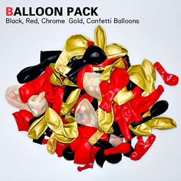 Vibrant 114PCS Red and Black Balloon Garland Kit