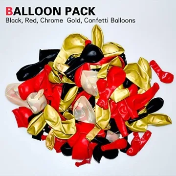 Vibrant 114PCS Red and Black Balloon Garland Kit