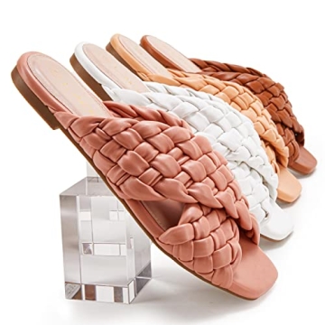 Stylish LAICIGO Women's Braided Flat Sandals for Summer