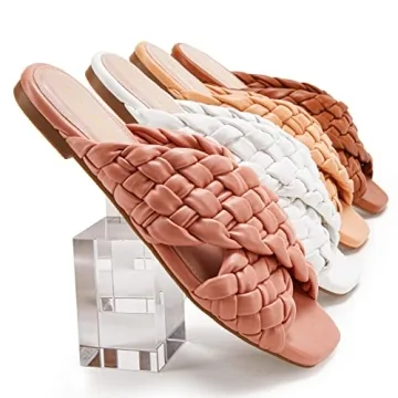 Stylish LAICIGO Women's Braided Flat Sandals for Summer