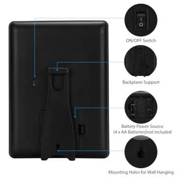 Schliersee Lighted Makeup Mirror with 16 LED Lights, Touch Dimming Screen LED Lighted Vanity Travel Portable Mirror, Black Cosmetic Tabletop Wall Mirror Gifts for Wife, Women, Girl