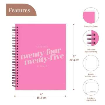Riley's Planner 2024-2025 Academic Year - 18-Month Diagonal Weekly Planner