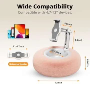 SupeDesk Tablet Pillow Stand for Reading, Adjustable Tablet Pillow Stand for Lap with Detachable Bowl, Fits 4.7"-13" Kindle/Phones/Tablets, Watch Videos, Stream Media, Pink