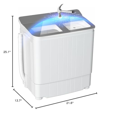Pataku Portable Washing Machine Compact Twin Tub Combo