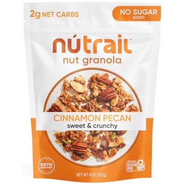 NuTrail Nut Granola Cereal, Cinnamon Pecan, No Sugar Added, Gluten Free, Grain Free, Keto, Low Carb,...