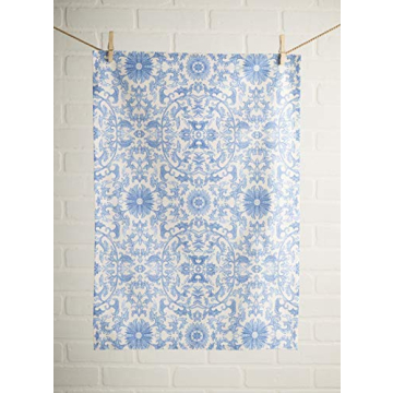 Maison d' Hermine Dish Towels 100% Cotton Kitchen Towels Absorbent Dishcloth for Home, Kitchen, Dining, Cocktail Parties & Camping, Canton - Spring/Summer (Set of 3)