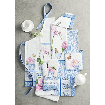 Maison d' Hermine Dish Towels 100% Cotton Kitchen Towels Absorbent Dishcloth for Home, Kitchen, Dining, Cocktail Parties & Camping, Canton - Spring/Summer (Set of 3)