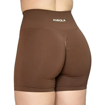 AUROLA Intensify Workout Shorts for Women - Seamless Scrunch Short Gym Yoga Running Sport Active Exe...