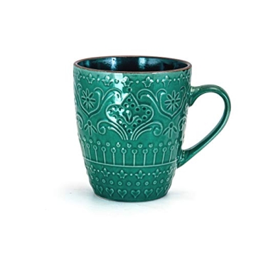 Elama 16-Piece Ocean Teal & Green Dinnerware Set